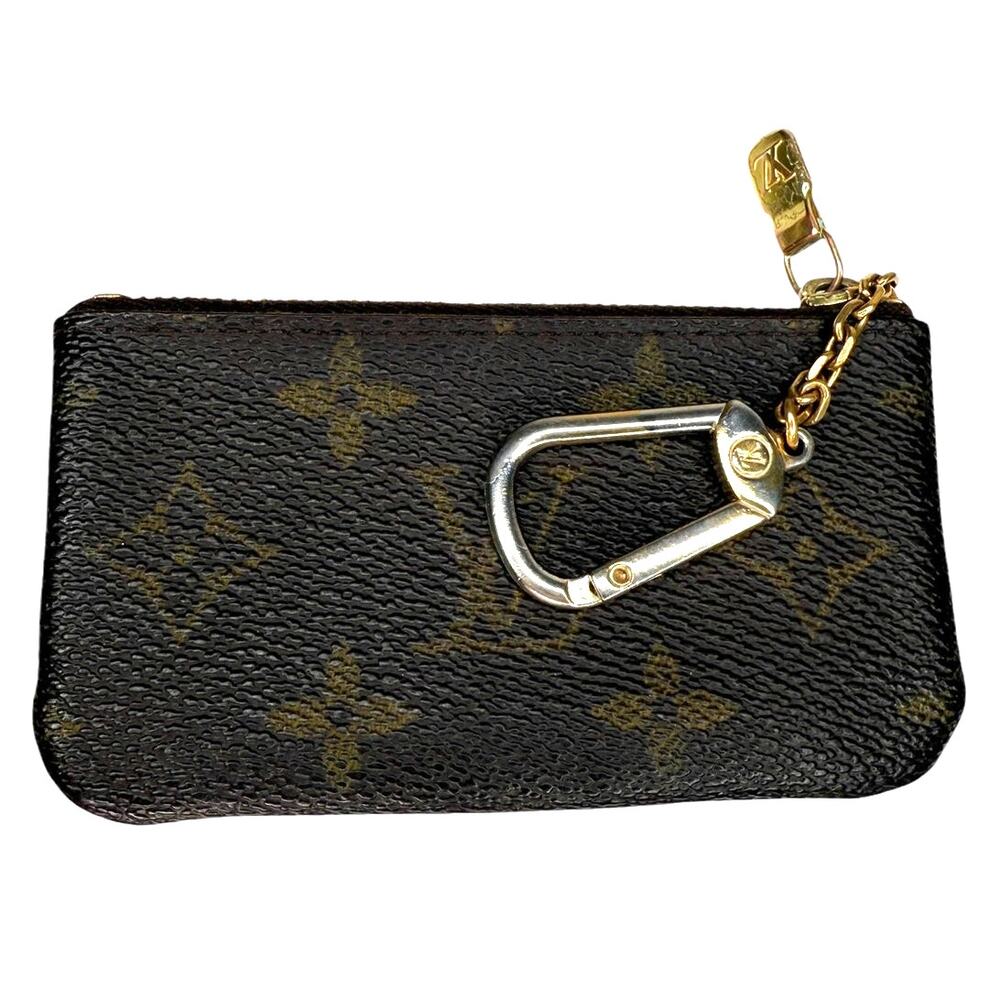 Louis Vuitton Pochette Clés Monogram Key Pouch Coin Purse Zippy LV Authentic - Picture 6 of 9